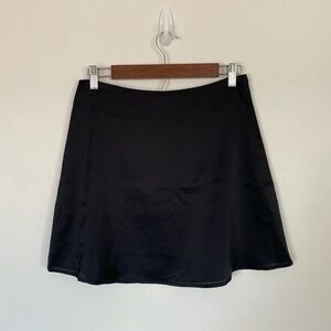Satin Black Mini Skirt